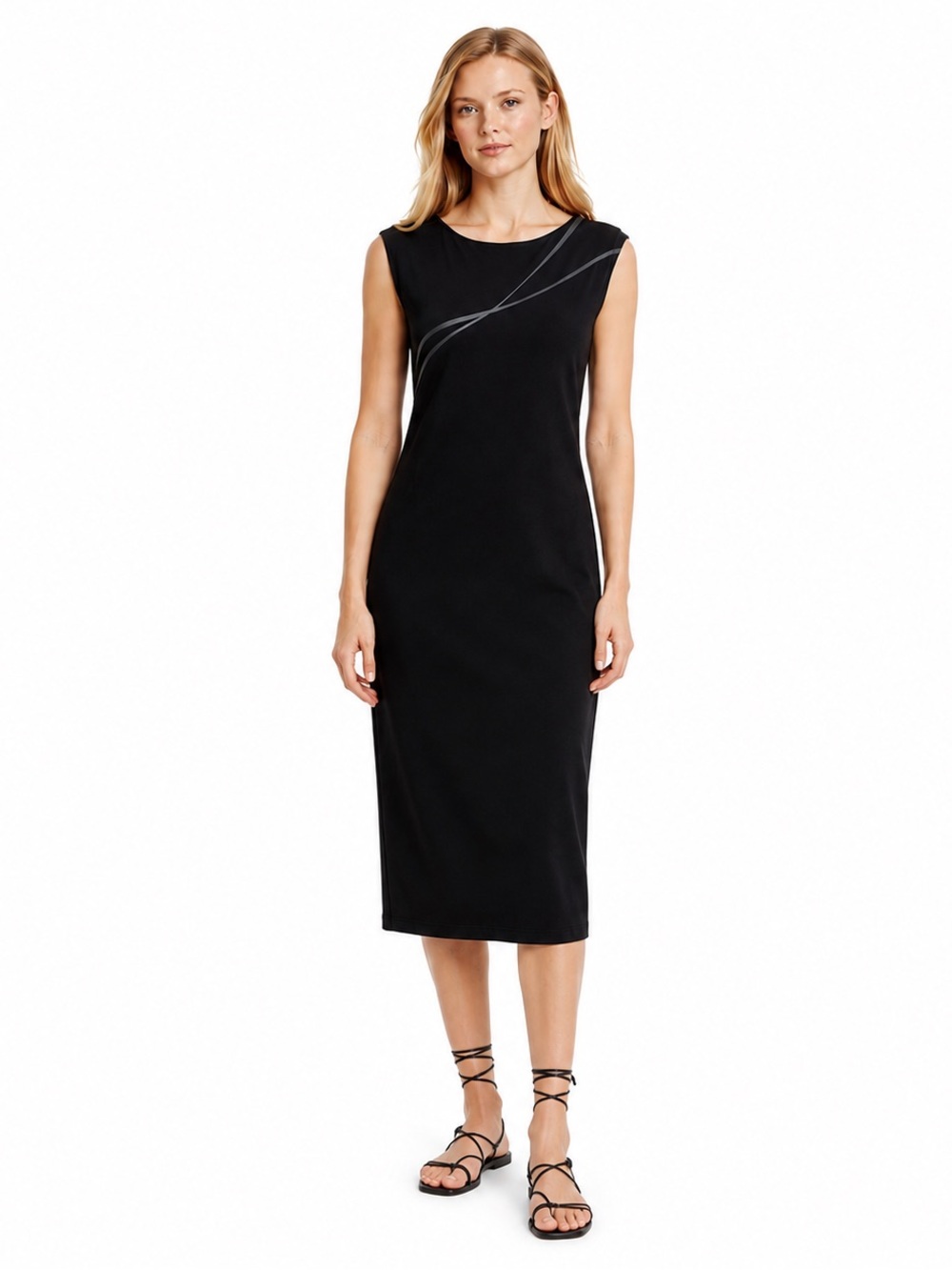 Cynthia Steffe Black Midi Dress | Sleek Minimalist | NWOT